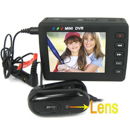 2.5 Inch LCD Screen Micro DVR with 1/3 Inch CMOS Camera - Click Image to Close